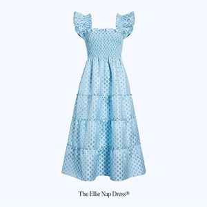 Hill House shimmer floral brocade dress